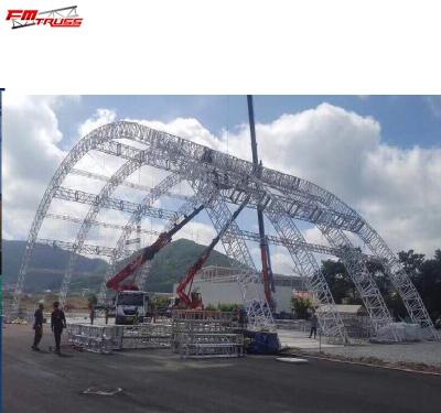 China Lightweight Aluminum Truss Stage Curved Roof Truss Lighting Stage Truss for sale