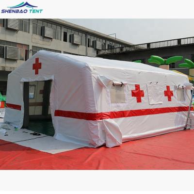 China Customized emergency inflatable shelter tent/inflatable isolation hospital medical tent for rescue 5.5*6*H3m for sale