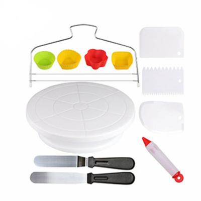 China New Viable Cake Turntable Spatula Set Cake Decorating Set Cake Decorating Tool Kit for sale