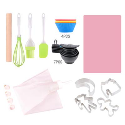 China Sustainable 25 Pcs Fondant Cake Decorating Tools Icing Piping Nozzles Tips Set Silicone Baking Set for sale