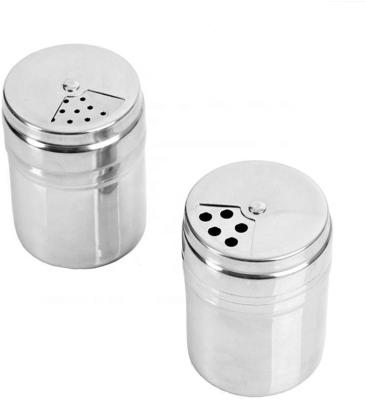 China Viable Stainless Steel Spice Jars Turn Cover Cans Herb Grinder Condiment Container Toothpick Shaker Cookie Jar Salt Seasoning Bottle for sale