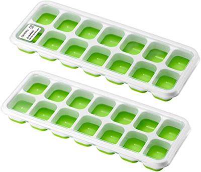 China Sustainable Silicone Ice Cube Trays Ice Cube Mold With Lid Ice Cube Maker Molds for sale