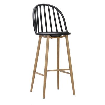 China Popular Modern Concrete High Back Cane Elegant Stools Exterior For Counter Bar Stool Popular Rest Backrest Furniture Bar Chair for sale