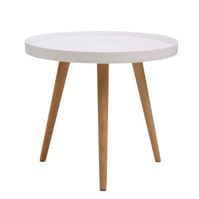 China Small Beech Wood Modern Simple Solid Legs Plastic Top Coffee Table for sale