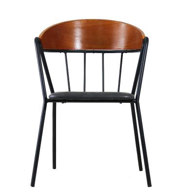 China Modern Plywood Seat And Back With PU Cushion Dining Upholstery Chair for sale