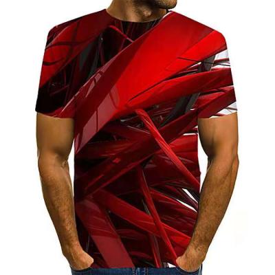 China Hot 2021 Summer Amazon Ebay Anti-wrinkle Plus Size Men's Casual Loose 3D Camouflage Top Sports Mens T-shirt for sale