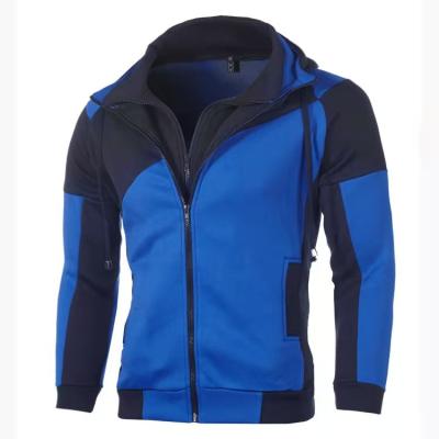 China Autumn Casual Double Zipper Jacket Mens QUICK DRY Hooded Men Fashion Breathable Stitching for sale