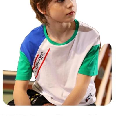 China QUICK DRY boys short sleeve T-shirt 2021 summer new cotton CIA style hot foreign trade brand sports children's clothing on A consign for sale