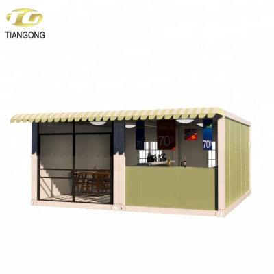 China Parking Container House Hong Kong Luxury Prefab Modular Container Cafe Restaurant Room for sale