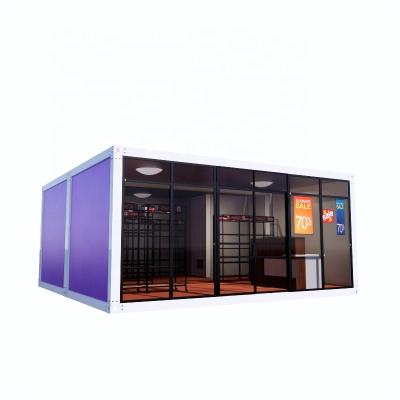 China Parking Lot Shipping Container House 40 Feet Container House China Flat Pack Prefab Container House for sale