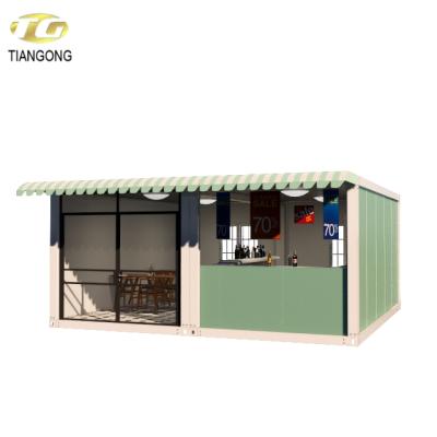 China Prefab container mobile restaurant parking bar fast outdoor food kiosk design for sale for sale