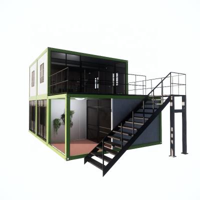 China Expandable Car Park Container House 40ft Prefab Hotel Building Prefab Container Office for sale