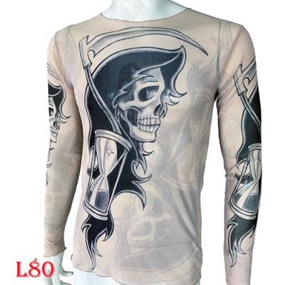 China El Flashing Tattoo Sleeve Fashion Tattoo Long Sleeve T-Shirt for sale