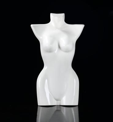 China Hands near hip body shape female plastic hanging mannequin with hook for sale