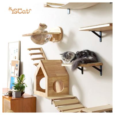 China 2023 Hot Selling Sisal Cat Wall Mounted Shelf Viable With Cat Scratch Mat for sale