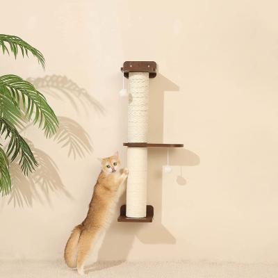 China Good Workmanship Hot Selling Good Selling Wooden Cat Scratcher Cat Scratching Post With Pedal for sale