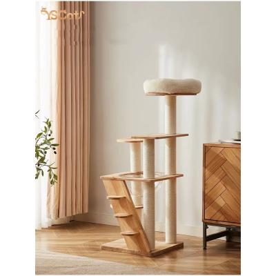 China Viable Manufacturer Various Styles Wood Cat Tree Condo for sale