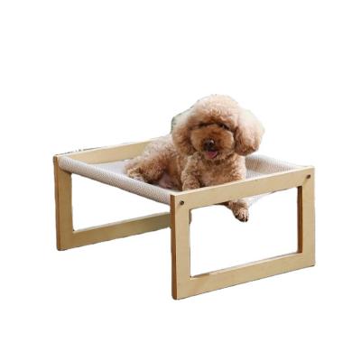 China New Design Sustainable Cat House Modern Elevated Cat Bed with Wooden Legs for sale