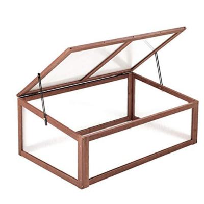 Cina Easily Assembled Clear Wooden Garden Greenhouse Plant Bed Protection Potted Box in vendita