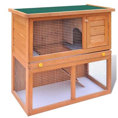 China Breathable Warm Sale Wooden Pet House Hutch Outdoor Guinea Pig Cage en venta