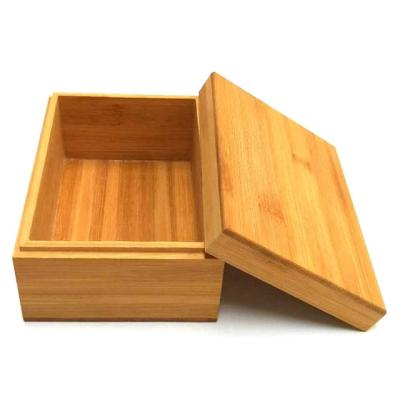 Chine Custom Europe Natural Bamboo Wooden Tea Storage Packaging Gift Box With Cover à vendre