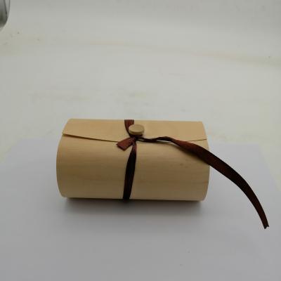 China Europe Shinehome Round Tube Birch Veneer Soft Bark Wooden Packing Box For Gift Wine Bottle Bark Box for sale