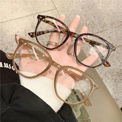 China 2023 New Fashion Retro Glass Square Men Woman Plastic Anti-blue Eyeglasses Frame Classic Brand Design Computer Glasses for sale