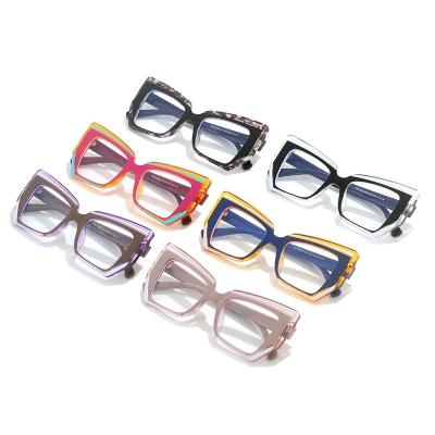 China Cat Eye Polygon Fashion INS Optical Frame Men Multicolor Glasses Frame Women's Fashionable Popular Anti-light Blue Light Eyewear for sale