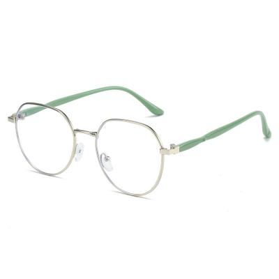 China Optical Frame Fashionable Classic Stylish Metal Round Frame Women Blue Light Vintage Anti Glass Computer Gaming Eye Protection Retro Fashion Eyewear for sale