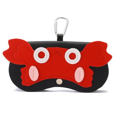 China Optical Glasses Packing Case Cute Cartoon Women CIA Eye Glasses Box PU Eyewear Case Leather Sunglasses Cute Sun Protection Bags for sale