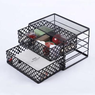 China Viable Portable Multifunctional Makeup Organizer Decorative Make Up Cosmetic Storage Box for sale