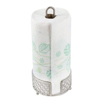 China Modern Stainless Metal Shelf Holder Roll Tissue Paper Bathroom Free Standing Toilet Paper Holder for sale