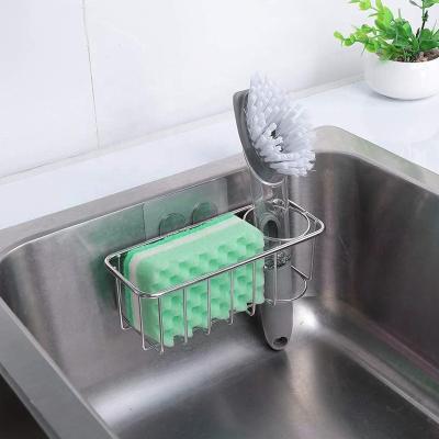 China Sustainable Stainless Steel Bathroom Kitchen Faucet Sponge Cart Holder for sale