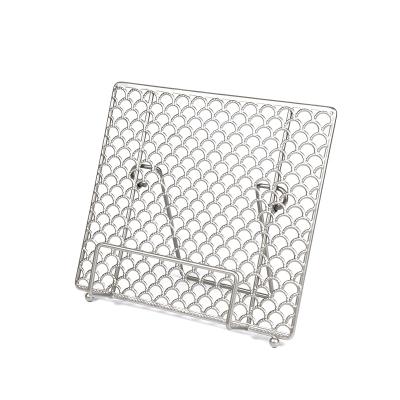 China Restaurant Household Wire Mesh Table Menu Stand Display Stand Metal Stand Menu Holder for sale