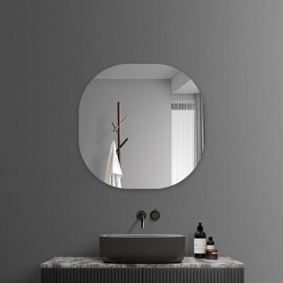 China Wall Mounted Ordinary Home Decor Factory Frameless Oval Mirror Beveled Glass Mirror For Bathroom for sale