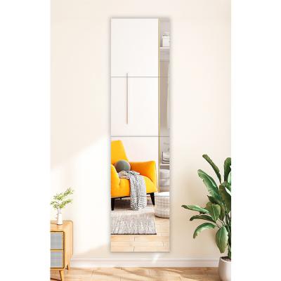 China Frameless Full Frame Floor Mirror Cheap Large Wall Mirror Espejos Decorativos Sticked Dressing Mirror for sale