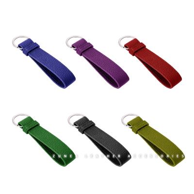 China Stylish Gifts Leather PU Leather Keychains Personalized Logo Leather Keyring Custom Made For Keys for sale