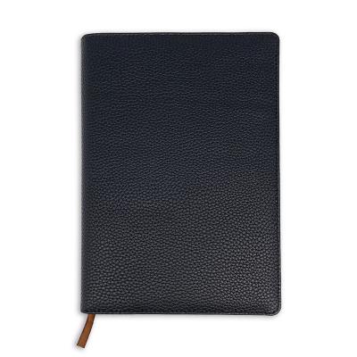 China Saffiano Pebble A5 Dairy Leather Notebooks Hard Cover Travelers Planner Journal PU Faux Leaves Logo Custom Leather Refill Leather Notebooks for sale