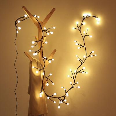 China Rattan Lamp 8.3 Spherical Tree Lamp 72 Feet Used For Window Terrace Garden Wedding Party Shelf Light Decoration LED Lights for sale