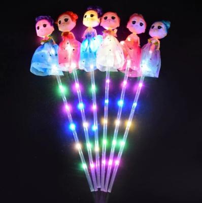 China 2021 New Romantic LED Flashing Sticks Light Up Magic Wand Glowing Fairy Kids Toys Concert Cheering Props Glow Party Parade Led Glow Stick for sale