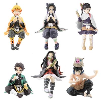 China Decoration HotSellingSeated Gift/Demon Slayer Action Number, Japanese Anime Kamado Nezuko PVC Figure, Kamado Tanjirou Figure Doll For Decoration for sale