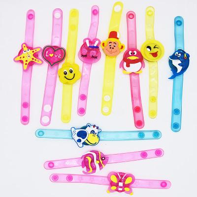 China Flashing Colors Wholesale Wristband Cute Electronic Led Kids Toy Light Up Sensory Flashing Wrist Band Watch Silicone Child Party Gift for sale