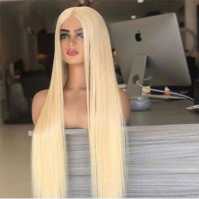 China Body Wave Customize Blonde 613 Deep Wave Wig Human Hair Frontal Raw Color 613 Lace Wig 13X6 Hd for sale