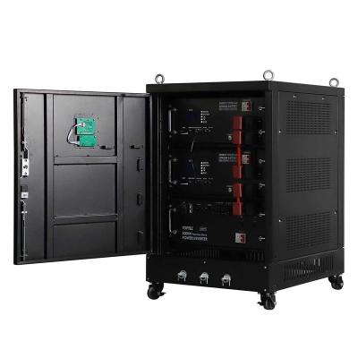 China Rack Set With Custom Inverter Capacity ESS Lifepo4 Lithium Battery Rack Mount Energy Storage System All-in-one With Inverter for sale