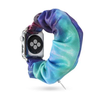 China Scrunchie Watch Band Puller Flower Scrunchie Watch Band Puller For Apple Watch Scrunchie Band Wrapping for sale