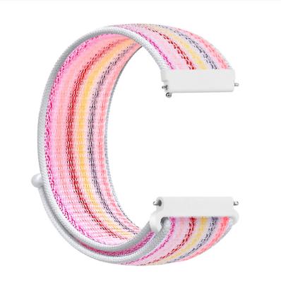 China Colorful Custom Logo 20mm Nylon Mesh Fabric Strap Quick Release Watch Strap Watchband Watch Band Strap For Huawei Watch 2 Samsung Galaxy S2 Samsung Galaxy Watch 42mm for sale