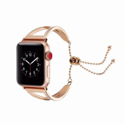 China Factory Price Luxury Girly Glitter Brand Unique Stainless Steel Smart Watch Strap Women Strap Band For iWatch For Apple Watch 41MM 45MM for sale