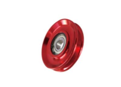 China Alloy Material Gym Equipment Pulley 4.5 Inch Red Design Health Equipment Rollers for sale