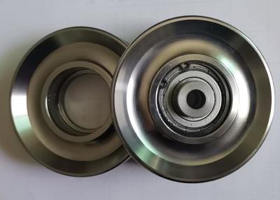 China Oxidations-Behandlung polierte 90mm Metallturnhallen-Flaschenzug-Räder zu verkaufen