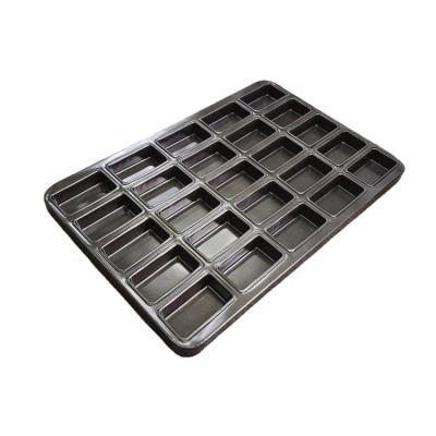 China High Quality Viable Made in China Making Tray Silicon Baking Tray Rectangle Cake Mold For Baking Non-Stick Brownie Pan Commercial for sale